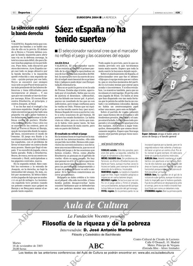 ABC MADRID 16-11-2003 página 90