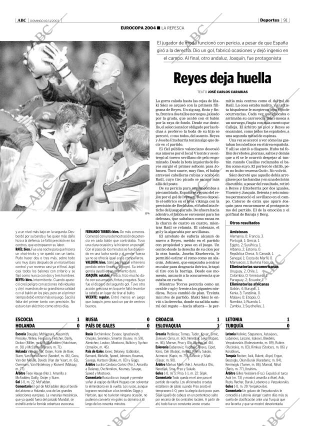 ABC MADRID 16-11-2003 página 91