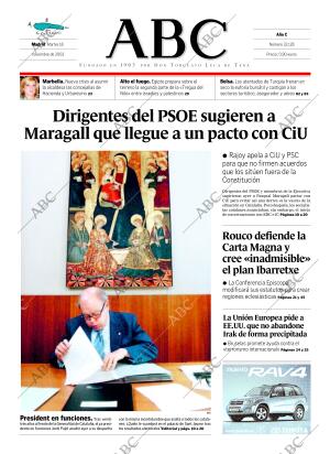 ABC MADRID 18-11-2003 página 1