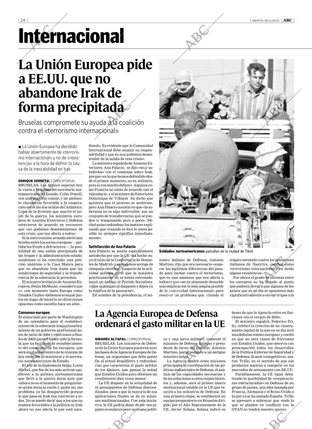 ABC MADRID 18-11-2003 página 24