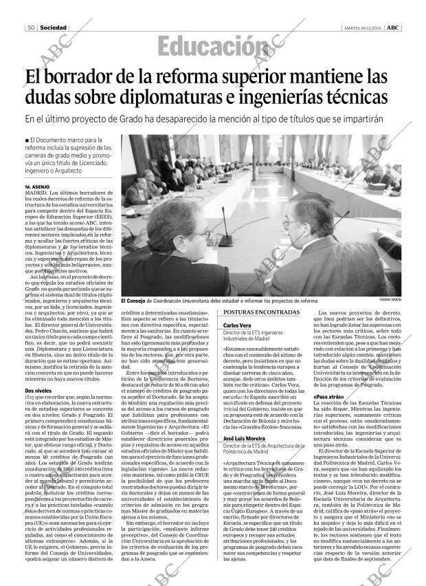 ABC MADRID 18-11-2003 página 50