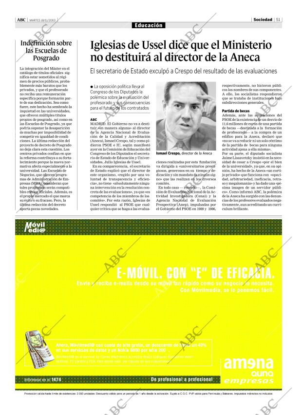 ABC MADRID 18-11-2003 página 51