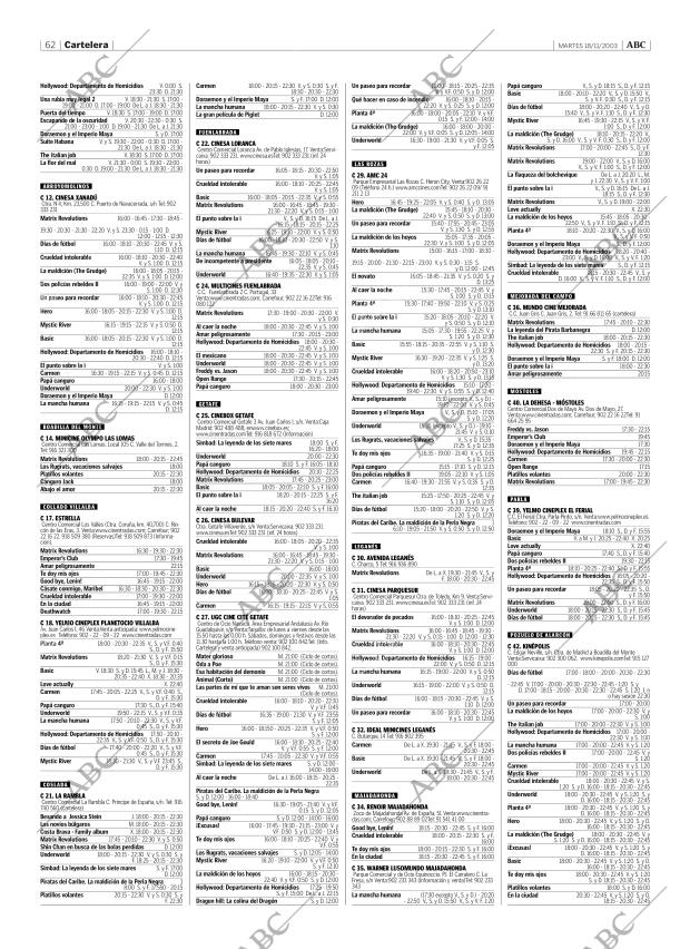 ABC MADRID 18-11-2003 página 62