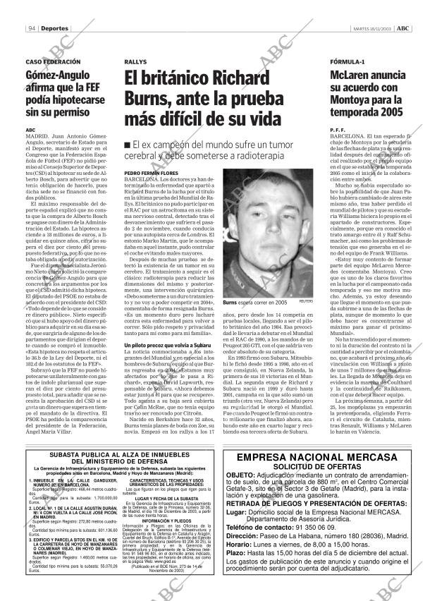 ABC MADRID 18-11-2003 página 94