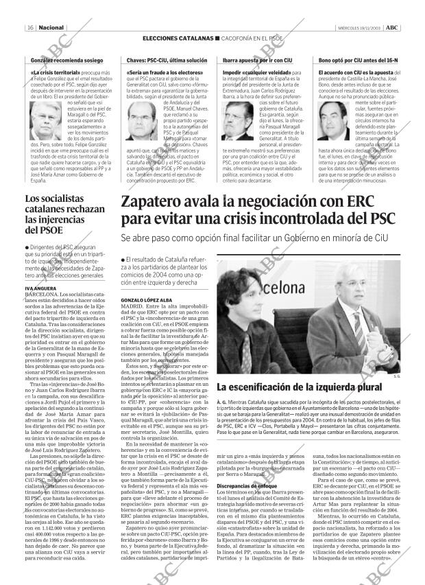 ABC MADRID 19-11-2003 página 16