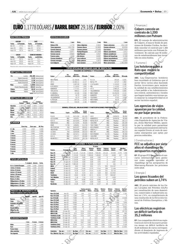 ABC MADRID 19-11-2003 página 89