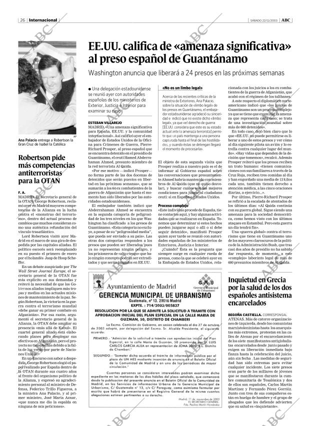 ABC CORDOBA 22-11-2003 página 26