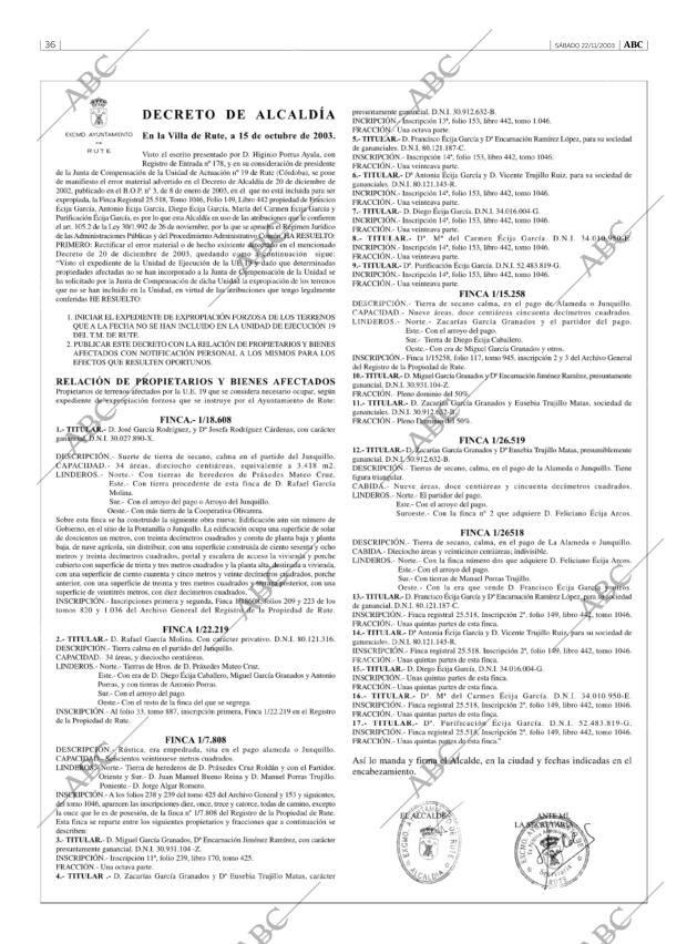ABC CORDOBA 22-11-2003 página 36