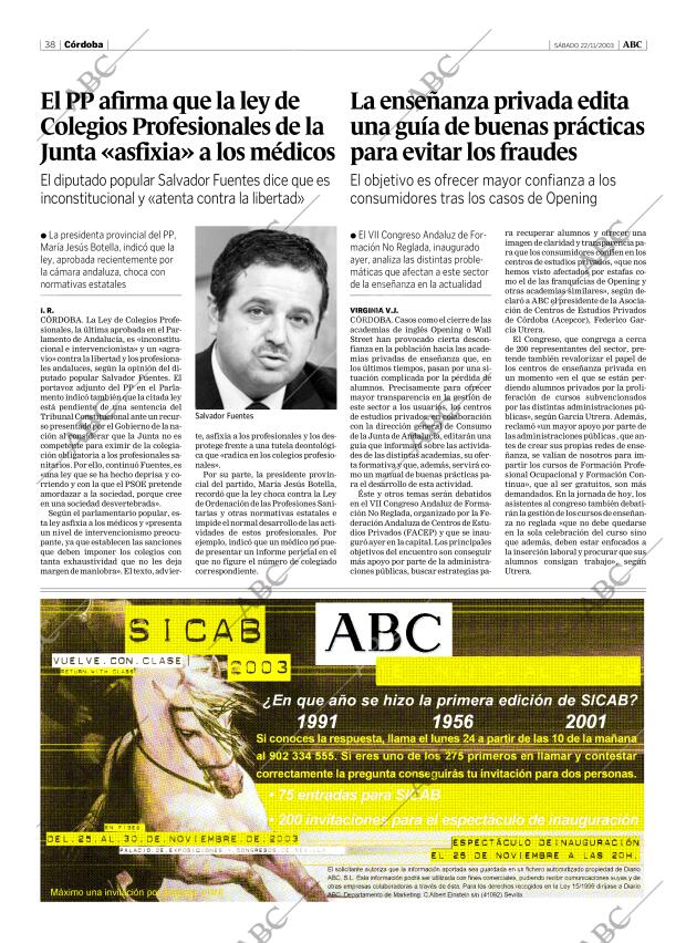ABC CORDOBA 22-11-2003 página 38