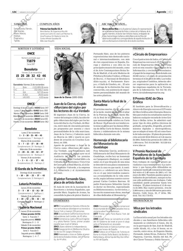 ABC CORDOBA 22-11-2003 página 43