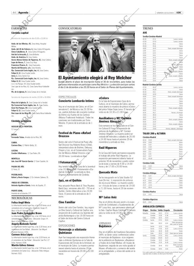 ABC CORDOBA 22-11-2003 página 44