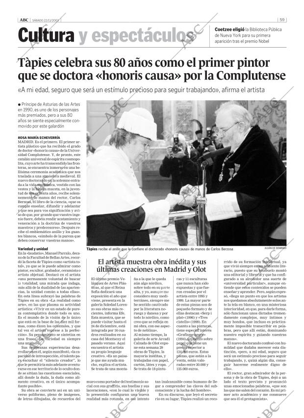 ABC CORDOBA 22-11-2003 página 59