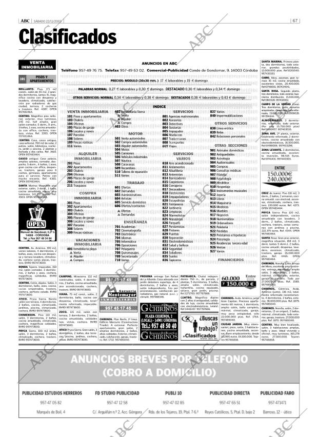 ABC CORDOBA 22-11-2003 página 67