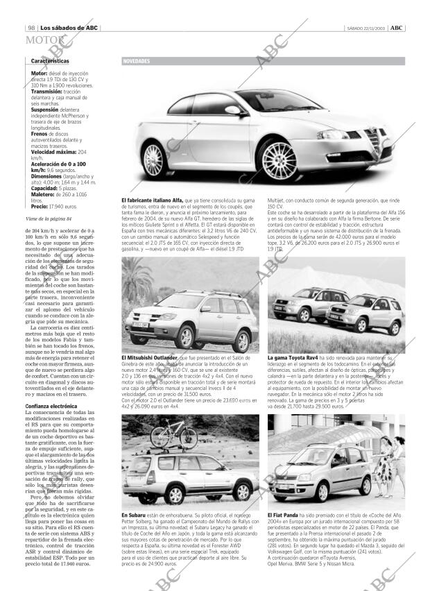 ABC CORDOBA 22-11-2003 página 98