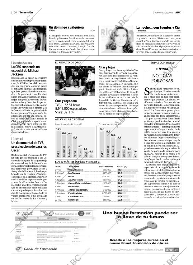 ABC MADRID 23-11-2003 página 100