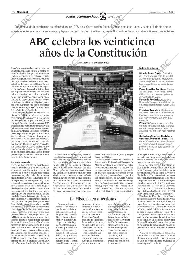 ABC MADRID 23-11-2003 página 18