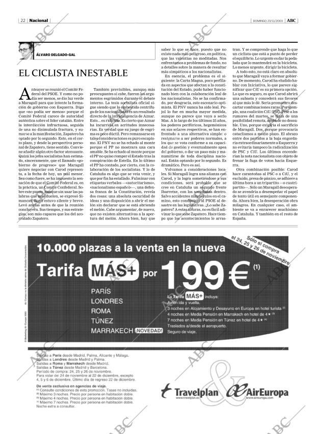 ABC MADRID 23-11-2003 página 22