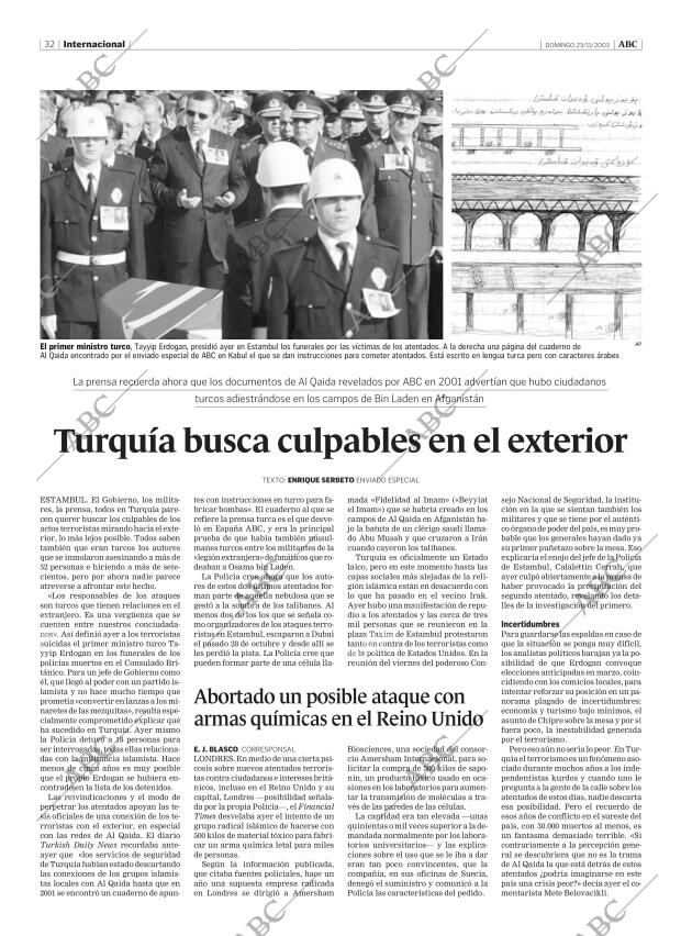 ABC MADRID 23-11-2003 página 32