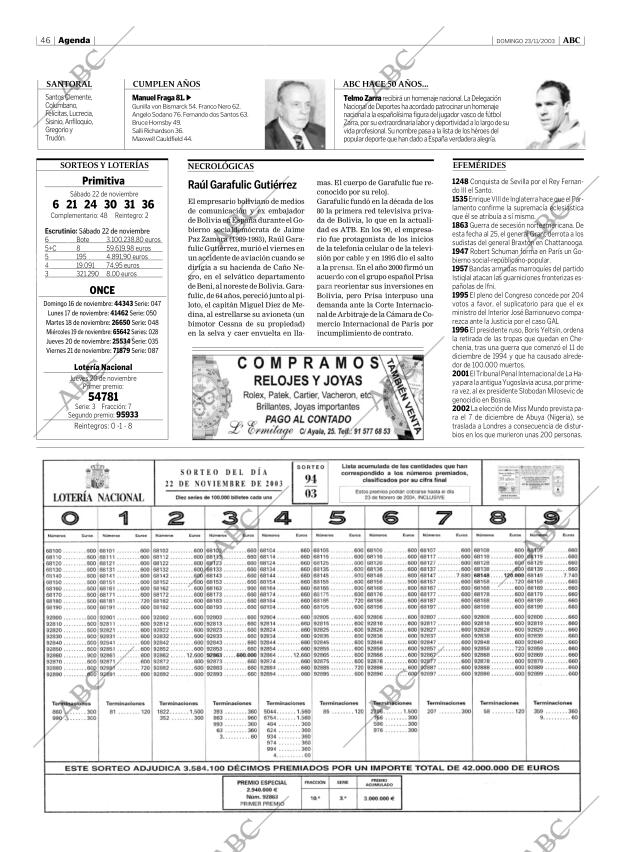 ABC MADRID 23-11-2003 página 46