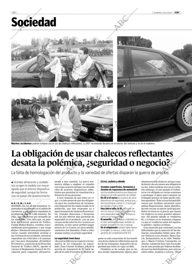 ABC MADRID 23-11-2003 página 60