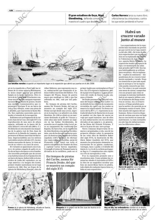 ABC MADRID 23-11-2003 página 65