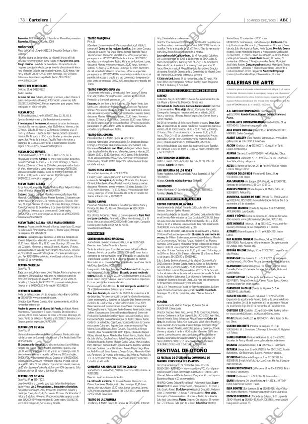 ABC MADRID 23-11-2003 página 78