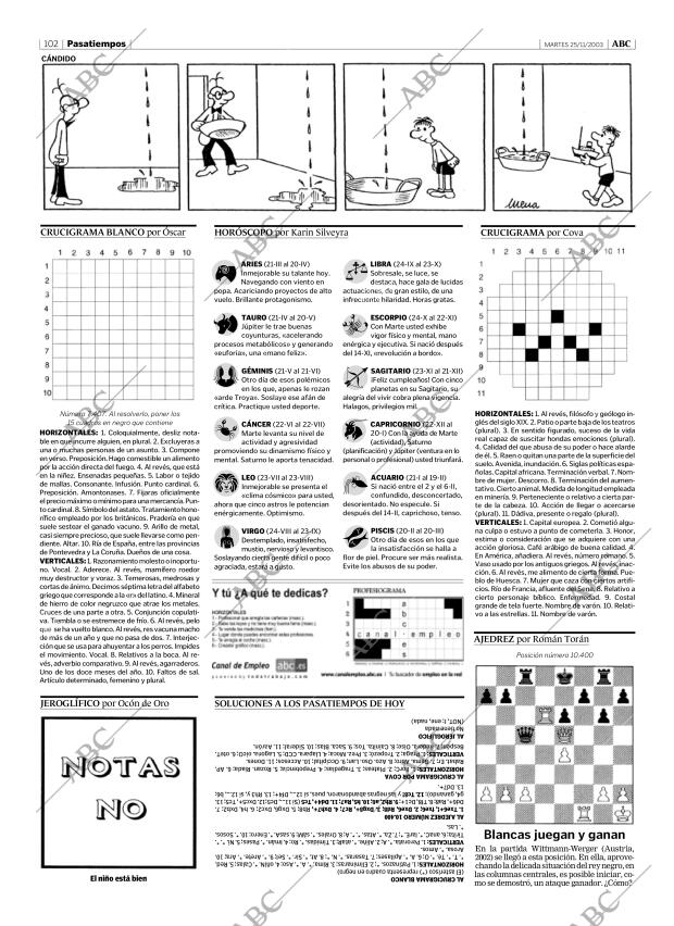 ABC MADRID 25-11-2003 página 102