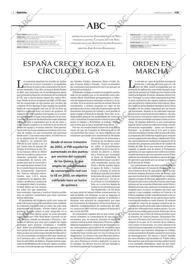 ABC MADRID 25-11-2003 página 4