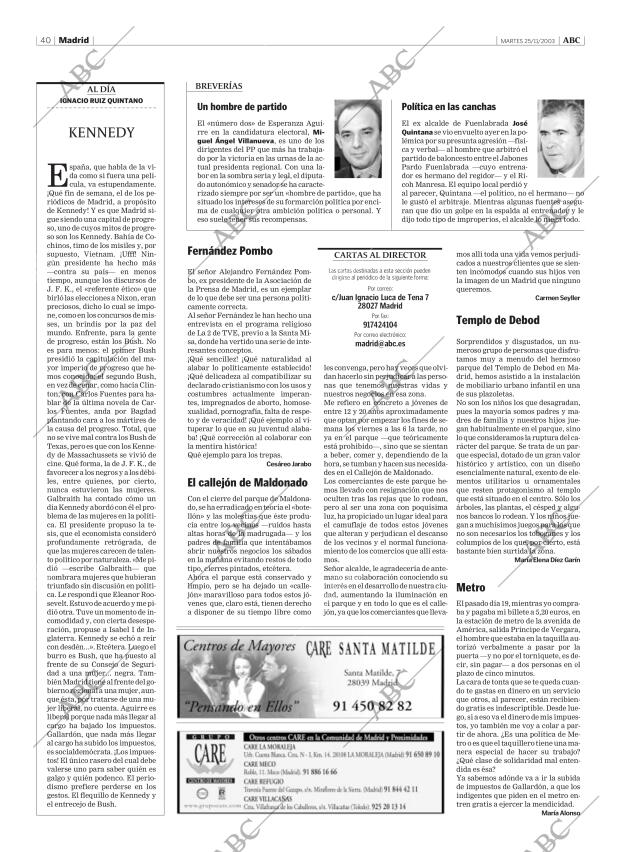 ABC MADRID 25-11-2003 página 40