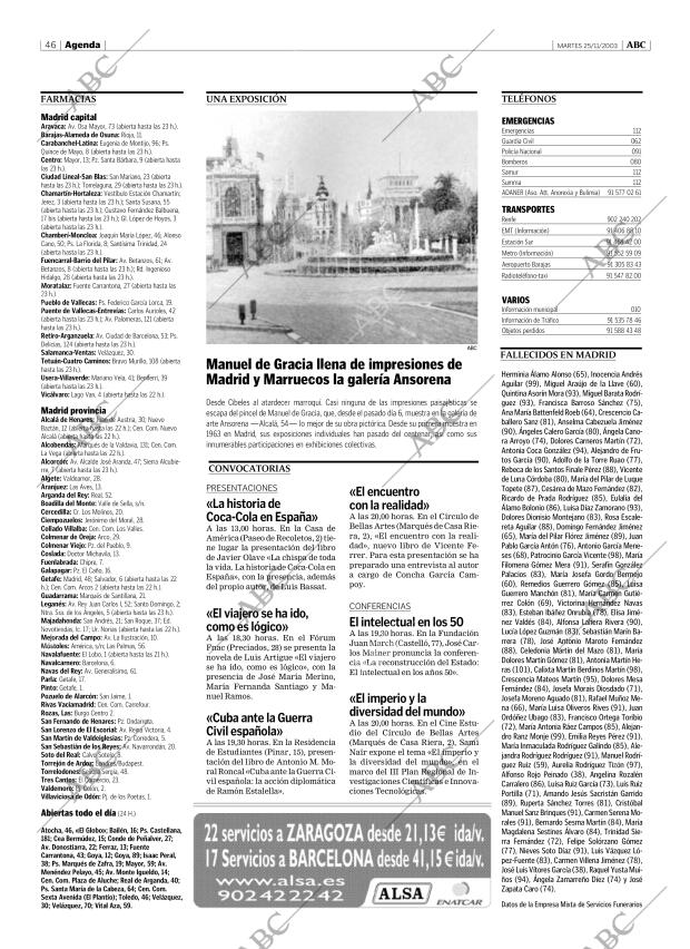 ABC MADRID 25-11-2003 página 46