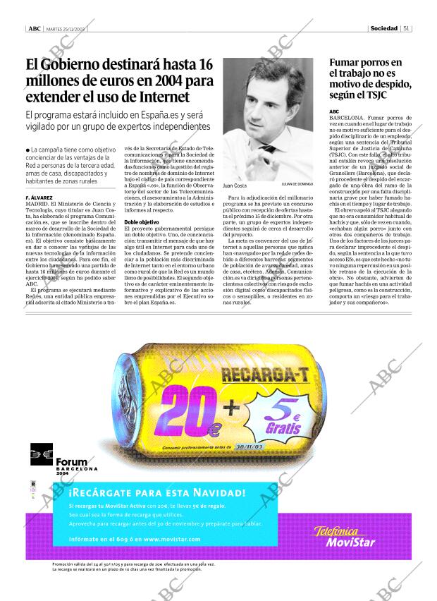 ABC MADRID 25-11-2003 página 51