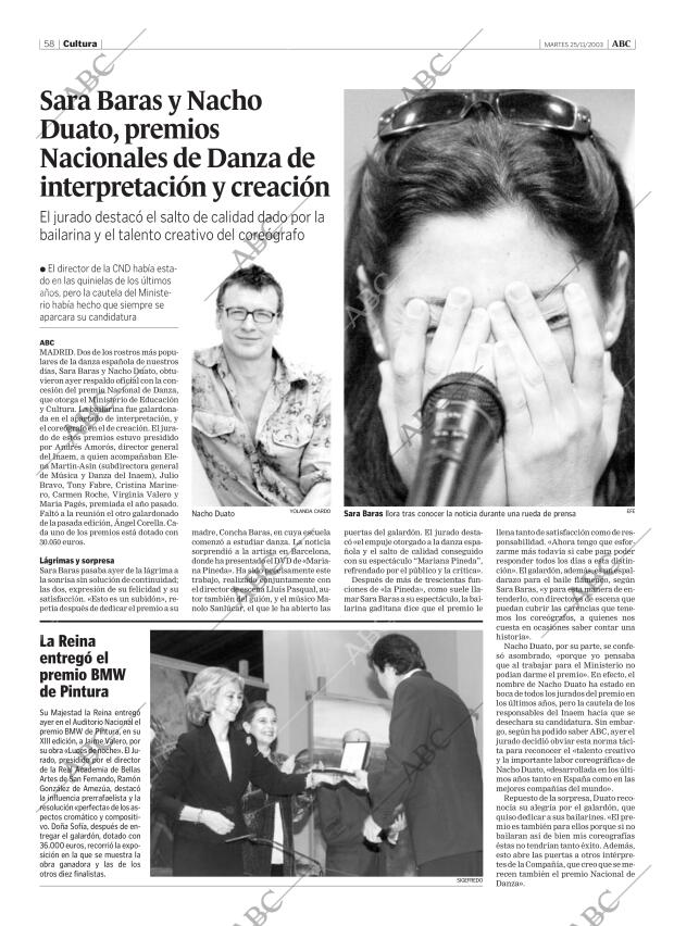 ABC MADRID 25-11-2003 página 58