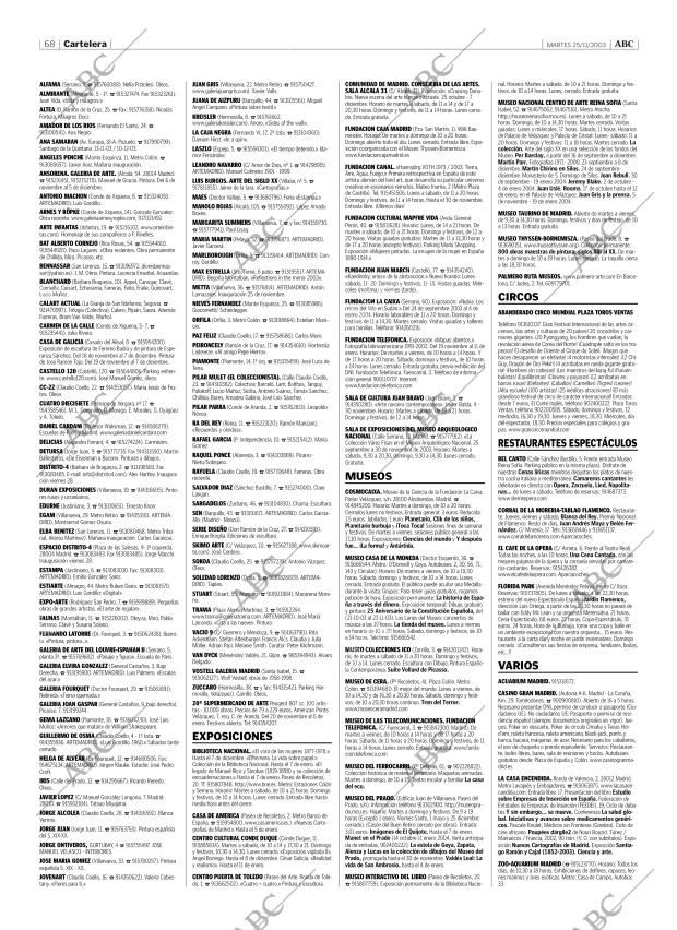 ABC MADRID 25-11-2003 página 68
