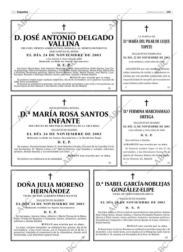 ABC MADRID 25-11-2003 página 72