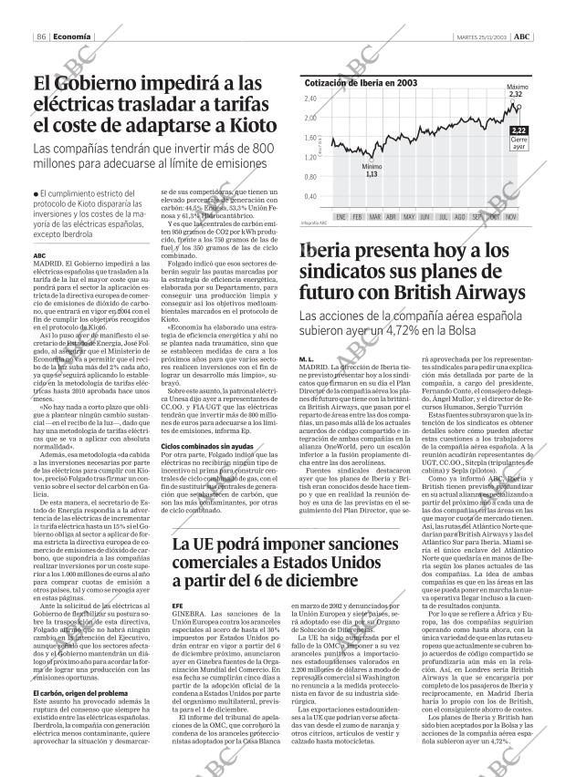 ABC MADRID 25-11-2003 página 86