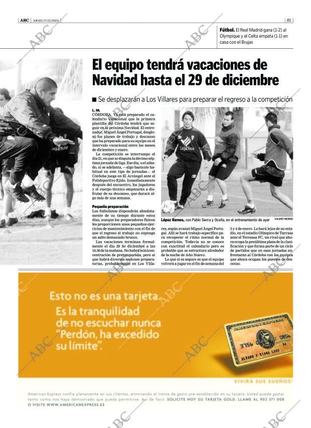 ABC CORDOBA 27-11-2003 página 81
