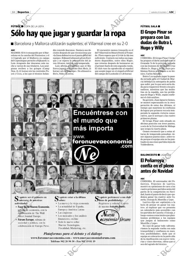 ABC CORDOBA 27-11-2003 página 84