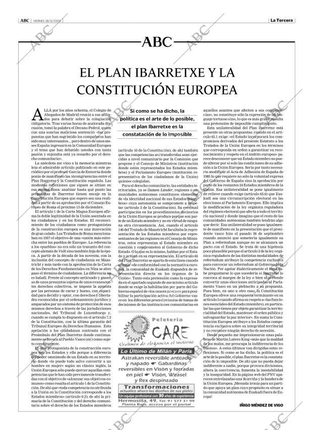 ABC MADRID 28-11-2003 página 3