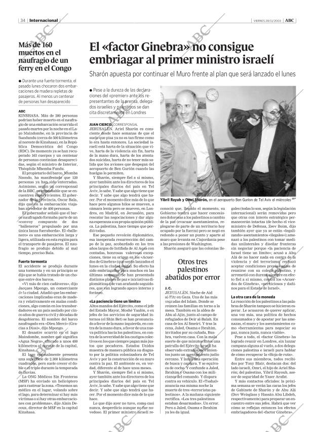 ABC MADRID 28-11-2003 página 34