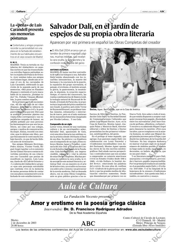 ABC MADRID 28-11-2003 página 62