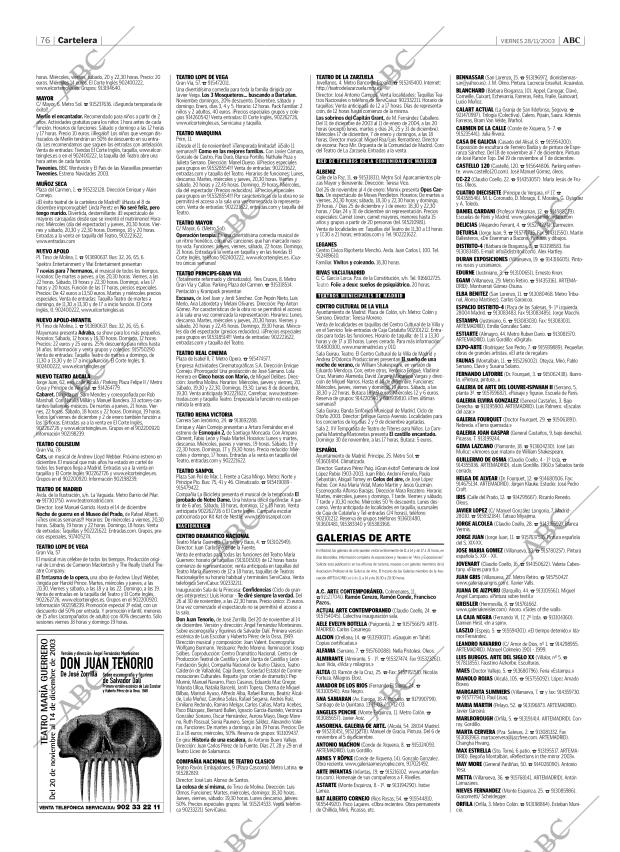 ABC MADRID 28-11-2003 página 76