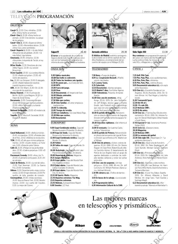 ABC MADRID 29-11-2003 página 122