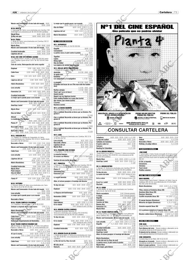 ABC MADRID 29-11-2003 página 73
