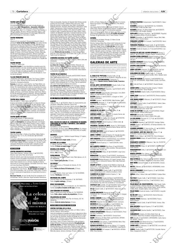 ABC MADRID 29-11-2003 página 78