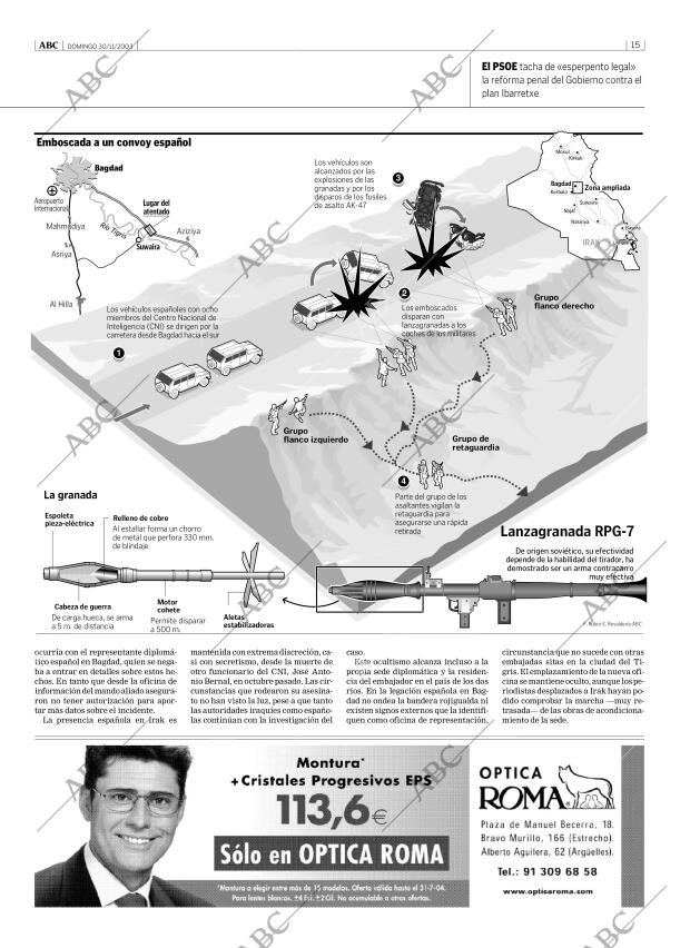 ABC MADRID 30-11-2003 página 15