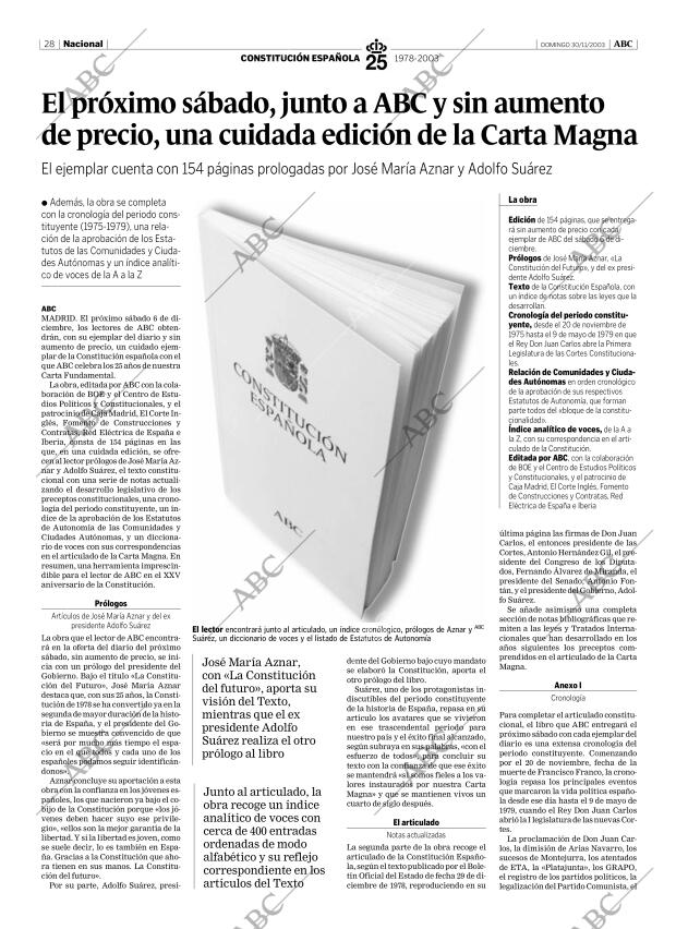 ABC MADRID 30-11-2003 página 28