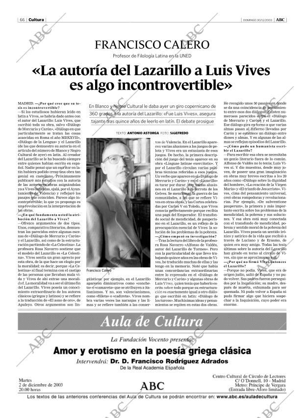 ABC MADRID 30-11-2003 página 66