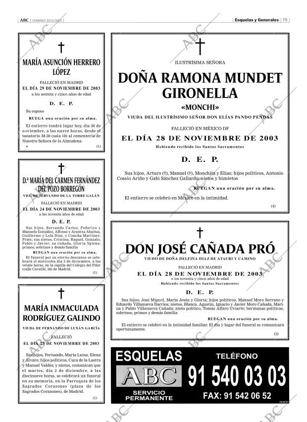 ABC MADRID 30-11-2003 página 79