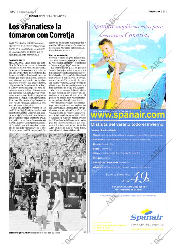 ABC MADRID 30-11-2003 página 91