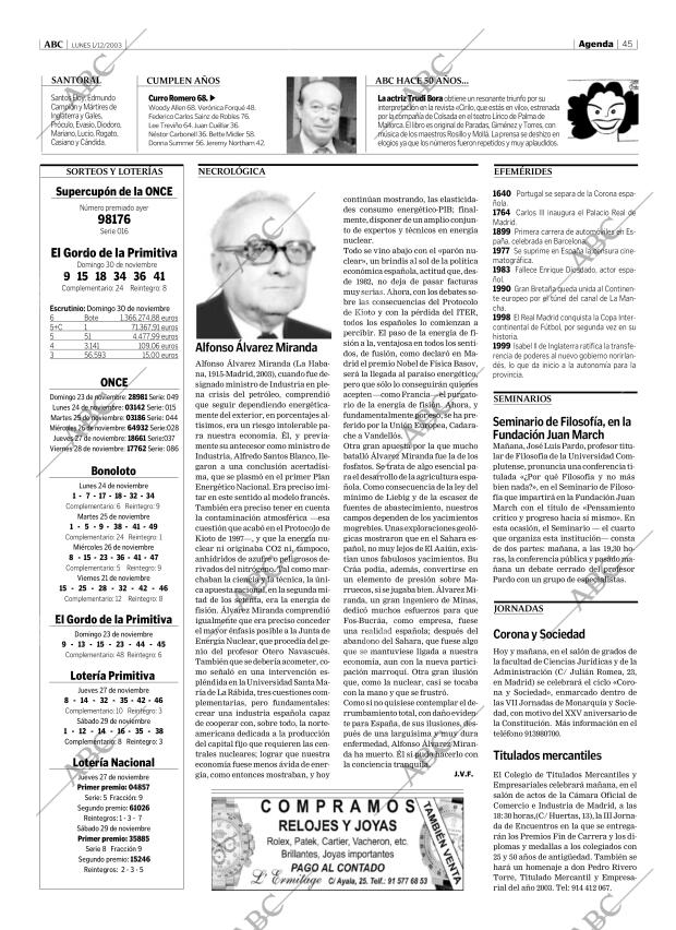 ABC MADRID 01-12-2003 página 45